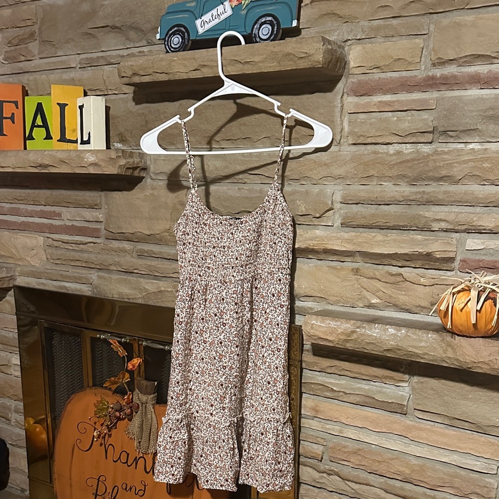Trixxi Kids Floral Spaghetti Strap Dress - Pink and White